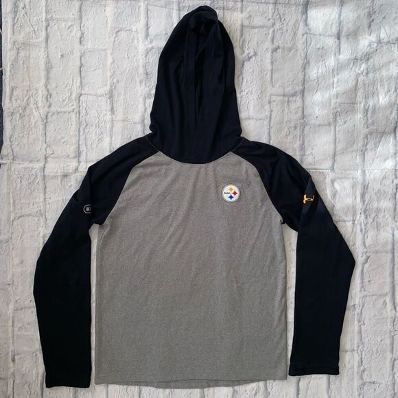 Under Armour Pittsburgh Steelers youth L NFL combine authentic hoodie - Picture 1 of 8